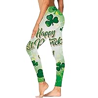 St Patricks Day Leggings for Women Shamrock Trousers Butt Lift Tummy Control Lucky Clover Yoga Pants