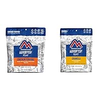 Mountain House Chicken Teriyaki with Rice 2 Servings & Granola with Milk & Blueberries 2 Servings Freeze Dried Backpacking & Camping Food