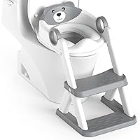 Potty Training Seat, Upgrade Toddler Toilet Seat for Kids Boys Girls, 2 in 1 Potty Training Toilet, Splash Guard Anti-Slip Pad Step Stool