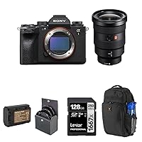 Sony Alpha 1 Full Frame Mirrorless Digital Camera Bundle with FE 16-35mm f/2.8 GM Lens, Backpack, 128GB SD Card, Extra Battery, 82mm Filter Kit