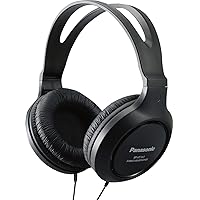 Panasonic Headphones, Lightweight Over the Ear Wired Headphones with Clear Sound and XBS for Extra Bass, Long Cord, 3.5mm Jack for Phones and Laptops – RP-HT161-K (Black)