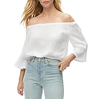 Michael Stars Womens Isabel Convertible Double Gauze Top
