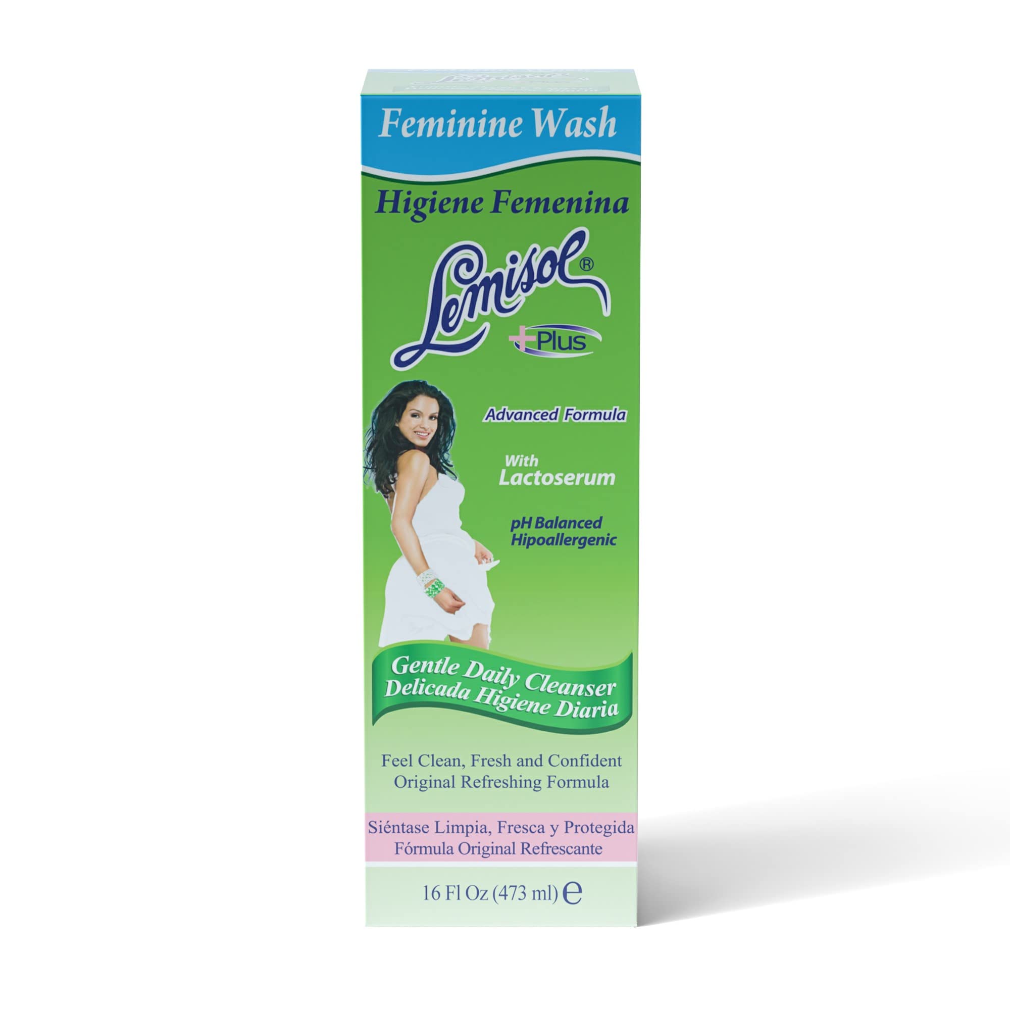 Lemisol Feminine Wash, Daily Cleanser, Hypoallergenic, 16 FL Oz, Bottle