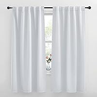 NICETOWN Living Room Darkening Curtains - (Cloud Grey Color) W42 x L70, Set of 2, Home Decor Room Darkening Thermal Insulated Drapery Panels for Office/School/Hospital Window