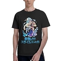 Anime That Time I Got Reincarnated As A Slime Rimuru Tempest Man's T-Shirt Summer Casual Round Neck Short Sleeve Shirts