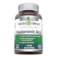 Amazing Formulas Hyaluronic Acid Capsules Supplement- Support Healthy Connective Tissue and Joints - Promote Youthful Healthy Skin (100 mg, 360 Count)