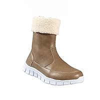 Waterproof Snow Boots Fur Lined Women's Winter Water Resistant Mid Calf Shoes Plush Warm Cotton Shoes