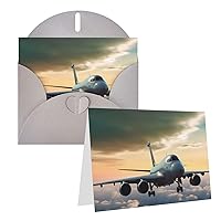 BTCOWZRV Blank Greeting Cards With Envelope Thinking Of You Cards Airplane Thank You Card Note Cards Pearl Paper Blank Card Party Invitations Card Greeting Note Cards For Coworker Gratitude