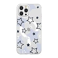 Cute Star Magnetic Phone Case for iPhone 14 Star Magnetic Case Cover Clear Phone Case Compatible with MagSafe Shockproof Girly Women Phone Cover Transparent Case