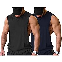 COOFANDY Men Workout Tank Top 2 Pack Gym Bodybuilding Sleeveless Muscle T Shirts