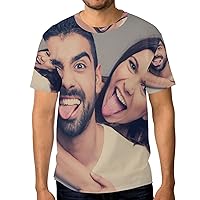 Custom Photo T Shirts for Men Women,Customized Tshirts Design Your Own All Over Print