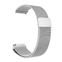 Magnetic Suction Strap Stainless Steel Replacement Strap 20/22mm Milan Watch Band (Color : Silver, Size : 22mm)