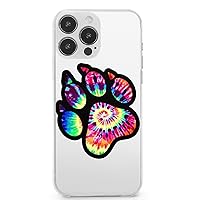 Tie Dye Animal Paw Print Custom Case for iPhone 13 /iPhone 13Pro/iPhone 13 Mini/iPhone 13Pro Max Cover TPU Funny