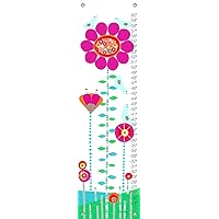 Afternoon Gossip Pink and Red Growth Charts by Jen Christopher, 12 by 42-Inch