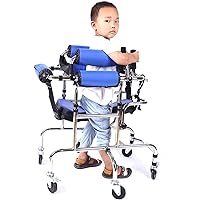 Walker for Children with Cerebral Palsy, Mobile Walker Rollators 6 Whees with Seat Disabled Assistive Equipment