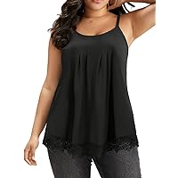 7th Element Plus Size Tank Tops Camisole Cami Sleeveless Shirt for Women