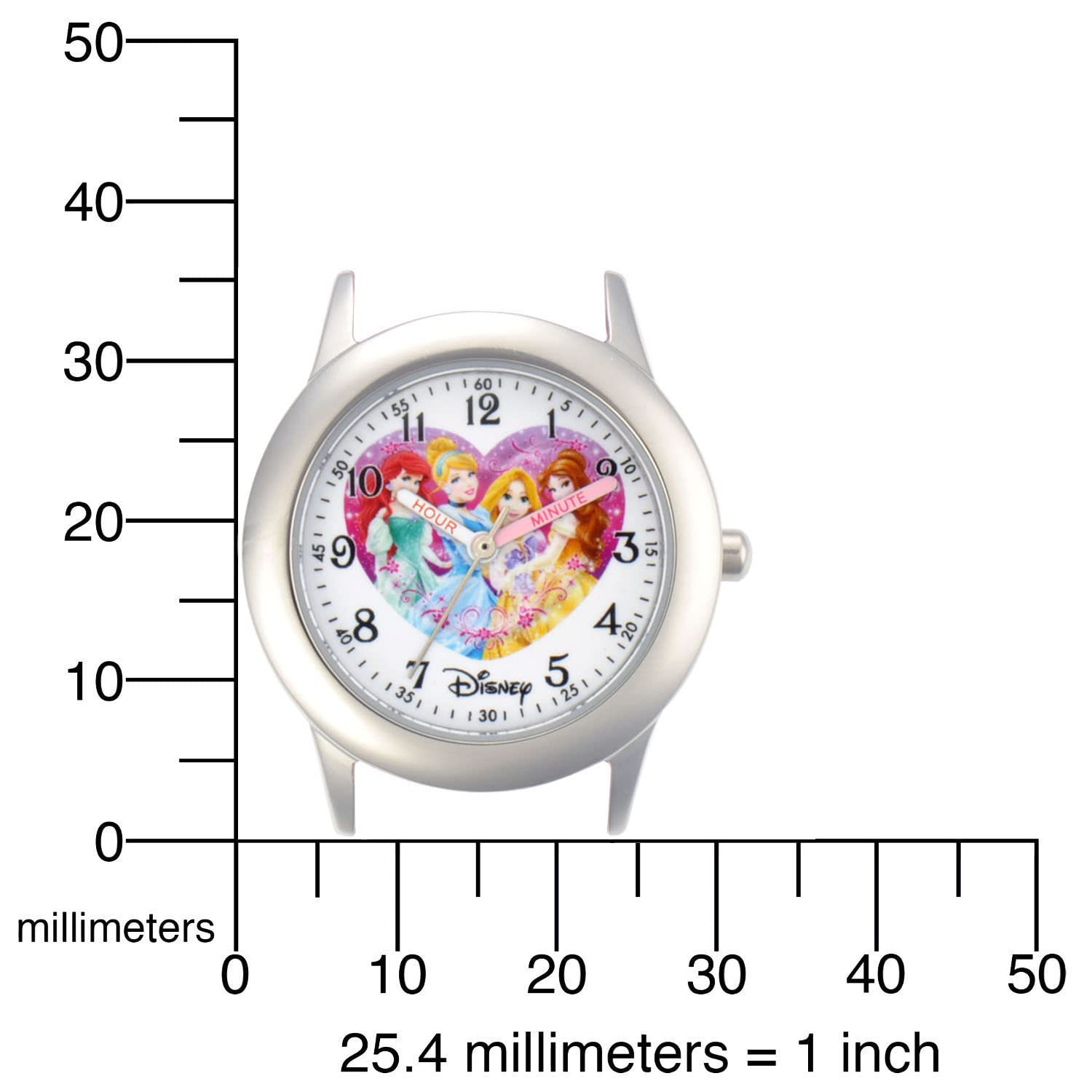 Disney Princess Kids' Stainless Steel Time Teacher Analog Strap Watch