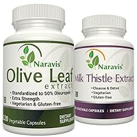 Liver Support Bundle Olive Leaf Extract & Milk Thistle Extract - 120 Capsules Each