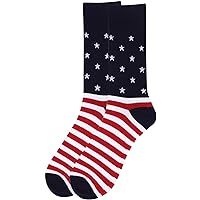 Pair of Men's USA Stars & Stripes Crew Novelty Socks - Navy