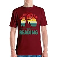Funny All The Cool Kids are Reading Retro Vintage Read Learning Hobby T-Shirt Kids Men Women