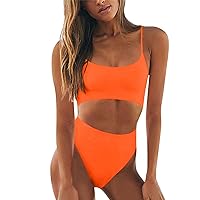 One Piece Swim Womens Swimsuits One Piece Tummy Control One Piece Swimsuit One Piece Bathing Suit for Women Tummy Control Beach Cover Up Vintage Swimsuit for Women High Waisted Red S