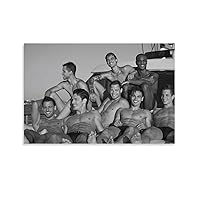 GEBSKI Sexy Deck Muscle Boy Photography Art Poster Black And White Poster Canvas Painting Posters And Prints Wall Art Pictures for Living Room Bedroom Decor 08x12inch(20x30cm) Unframe-style