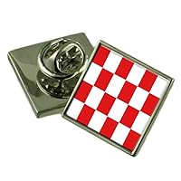 Noord-Brabant Flag Lapel Pin Badge 18mm Square Select Gifts Pouch