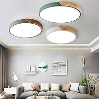 Modern LED Ceiling Lamp for Bedroom Living Dining Room Aisle Chandelier Home Decor Interior Lighting Fixture 1Pcs(Color:Yellow,Size:Cool White(NO RC)_Diameter 23CM)