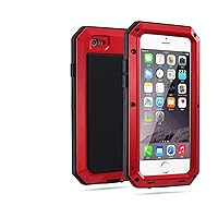 Luxury Doom Armor Life Shock Dropproof Shockproof Metal Aluminum + Silicone Protective Case for 13 12 11 Plus X XS MAX 2022 (Color : Red, Size : for iPhone 12pro max)