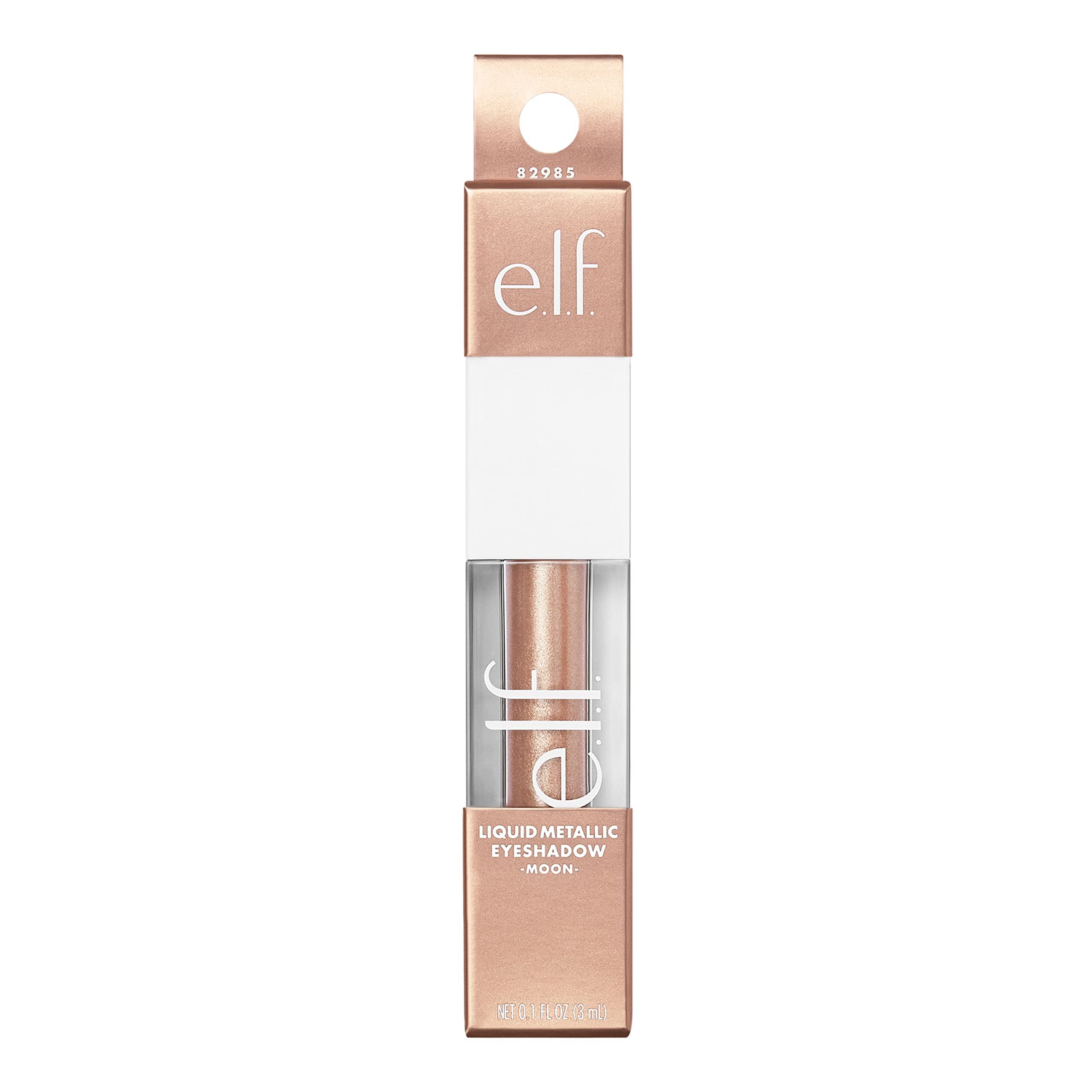 e.l.f. Liquid Metallic Eyeshadow, Gel Formula, Multi-Dimensional Finish For Bold Eye Looks, One-Swipe Coverage, Vegan & Cruelty-Free, Moon, 0.1 Fl Oz