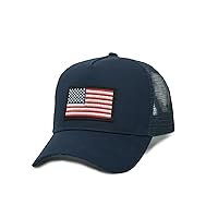 American Flag Trucker Hat Snapback Hats Baseball Hats for Men & Women Breathable Mesh Side Adjustable Fit
