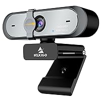 N660P 1080P 60FPS Webcam with Software Control, Dual Microphone & Cover, Autofocus, HD USB Computer Web Camera, for OBS/Gaming/Zoom/Skype/FaceTime/Teams/Twitch