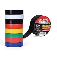 8Rolls Electrical Tape Multicolor 3/4 in x 66ft+Pipe Wrap Tape 10mil Thick, Corrosion Protection Pipe Tape 2Inch X 33Yard