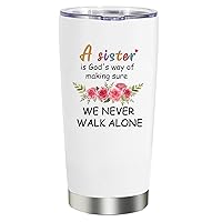 Sisters Gifts from Sister-Sister Birthday Gifts from Sister 20 OZ Vacuum Insulated Stainless Steel Tumbler for Sister, Best Friend, BFF, Bestie, Soul Sister