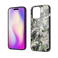 Abstract Camouflage Printed Case for iPhone 14 Pro Max Cases 6.7 Inch - Tempered Glass Shockproof Protective Phone Case Cover for iPhone 14 Pro Max,Not Yellowing