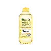 Micellar Water with Vitamin C, Facial Cleanser & Makeup Remover, 13.5 Fl Oz (400mL), 1 Count (Packaging May Vary)