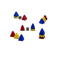 | 5PCS Stackable Japanese Castle Miniatures | Board Game Accessories, Brown