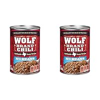 Wolf Brand Chili Without Beans, Packed with Protein, 15 oz (Pack of 2)