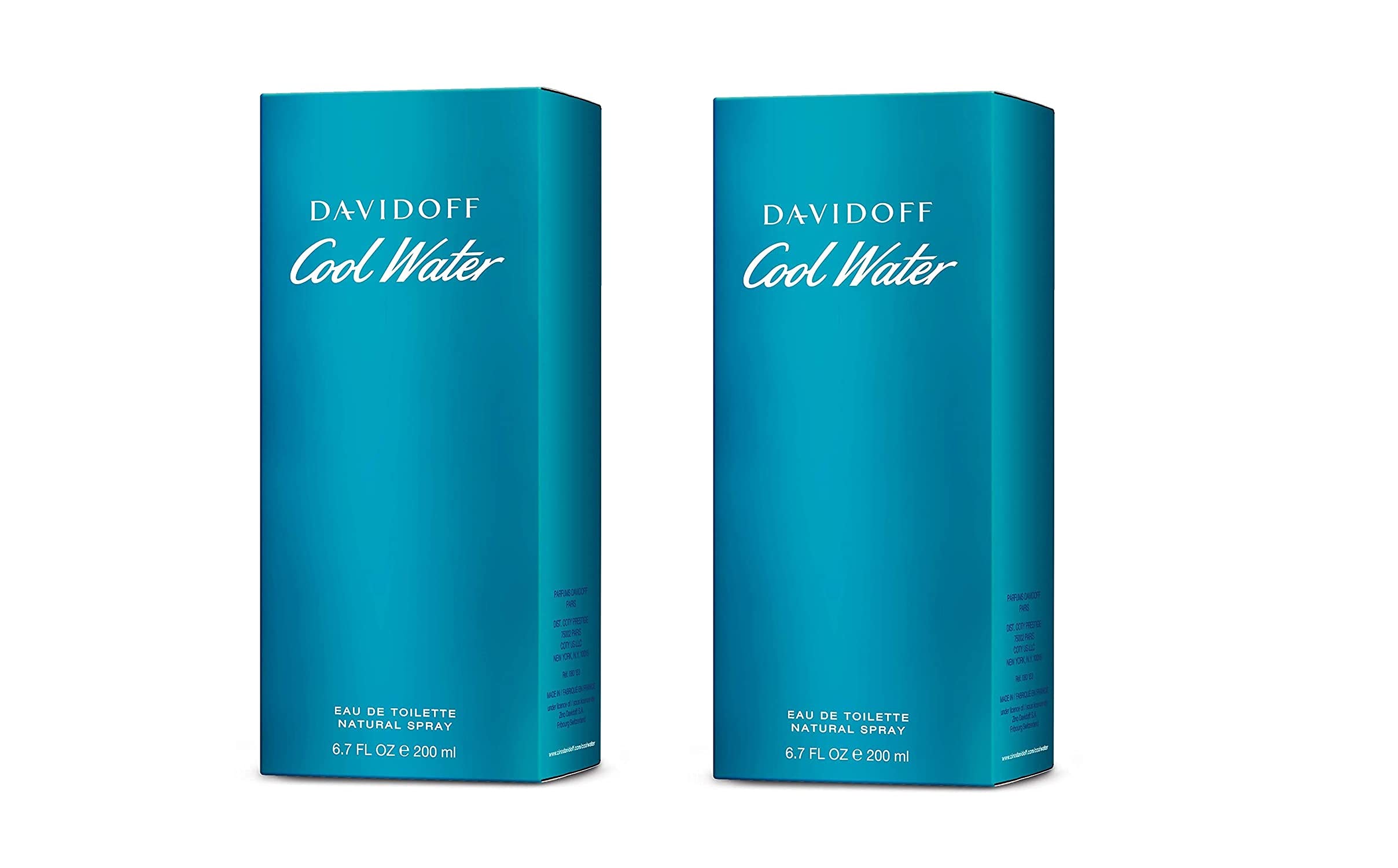 Davidoff Cool Water EDT Spray for Men, 6.7 oz, 2 Pack