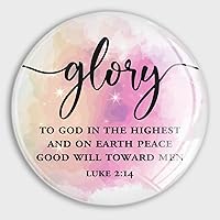 2 PCS Christian Fridge Magnet Sticker Glory to God in The Higheat and on Earth Peace Good Will Toward Men Fridge Magnets Home Decor Gifts Bible Verses Refrigerator Magnets for Dishwasher Home