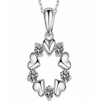Silver Plated Necklace Flower Pendant Female Full Diamond Snowflake Pendant Short Clavicle Chain Female Jewelry Jewelry