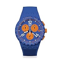 Swatch Unisex Casual Blue Watch Plastic Quartz Primarily Blue