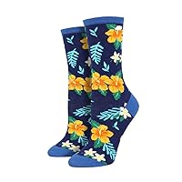 Aloha Floral Blue 9-11 (Women's Shoe Sizes 5-10.5)