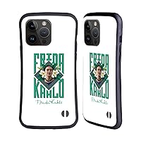 Head Case Designs Officially Licensed Frida Kahlo Green Typography 2 Hybrid Case Compatible with Apple iPhone 15 Pro Max