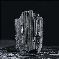Room Decoration Healed Natural Black Tourmaline Gravel Raw Gemstone Irregular Crystal Advanced Collection Eliminate Magnetism As a Gift (Size : 60-90g)