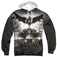 Trevco Batman Arkham Knight Poster Unisex Adult Sublimated Pull-over Hoodie for Men and Women