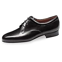 Mens Dance Shoes 28012 Arezzo - Black Leather - Regular Width - Made in Italy