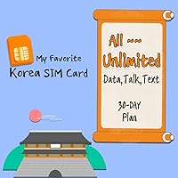 4G LTE Korea SIM Card Unlimited Data, Talk, Text for 30-Day