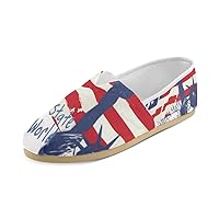 Unisex Shoes Statue of Liberty Casual Canvas Loafers for Bia Kids Girl Or Men