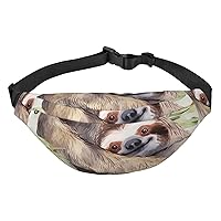 Watercolor Sloth Fanny Pack for Men Women Crossbody Bags Fashion Waist Bag Chest Bag Adjustable Belt Bag